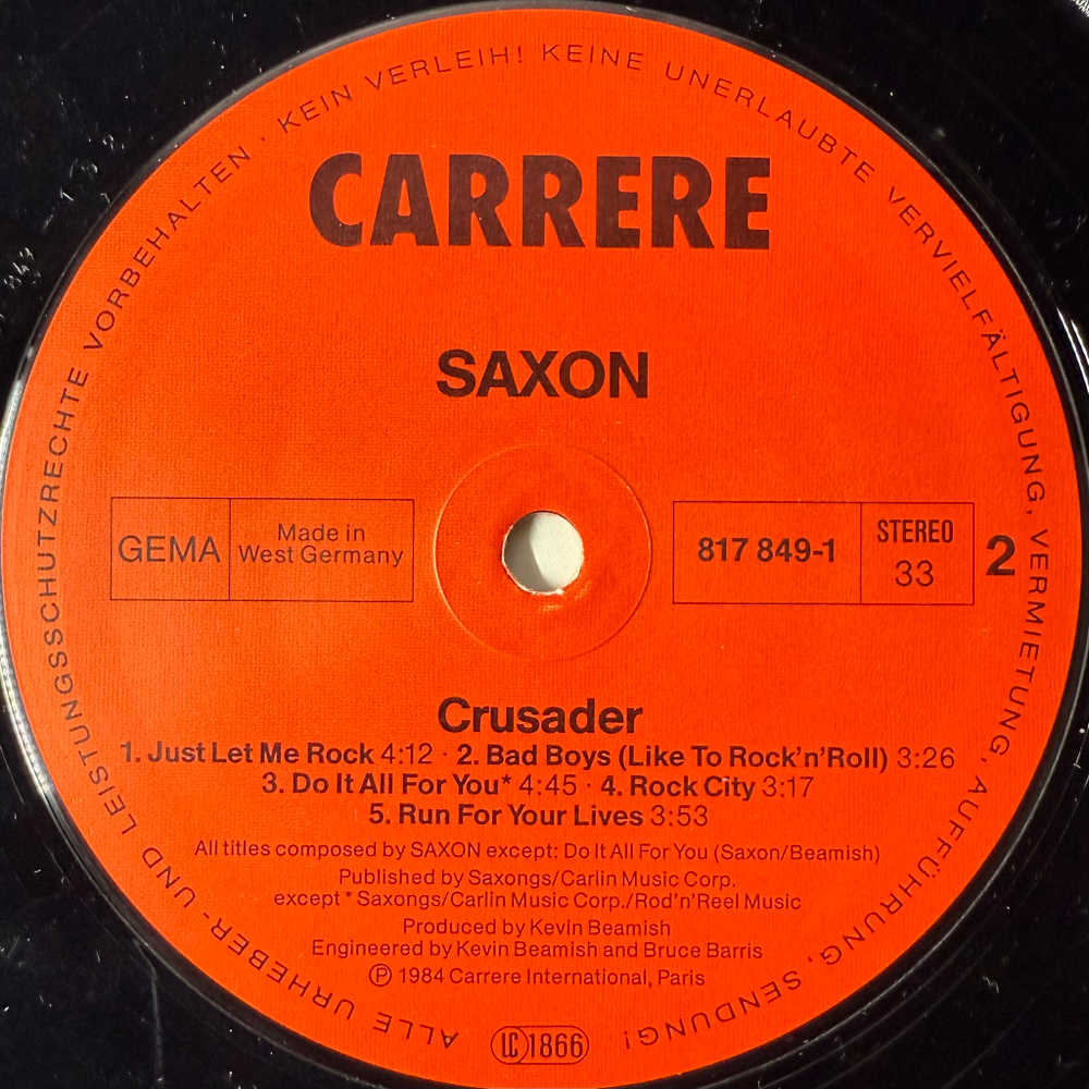 Saxon - Crusader (Германия 1984г.)