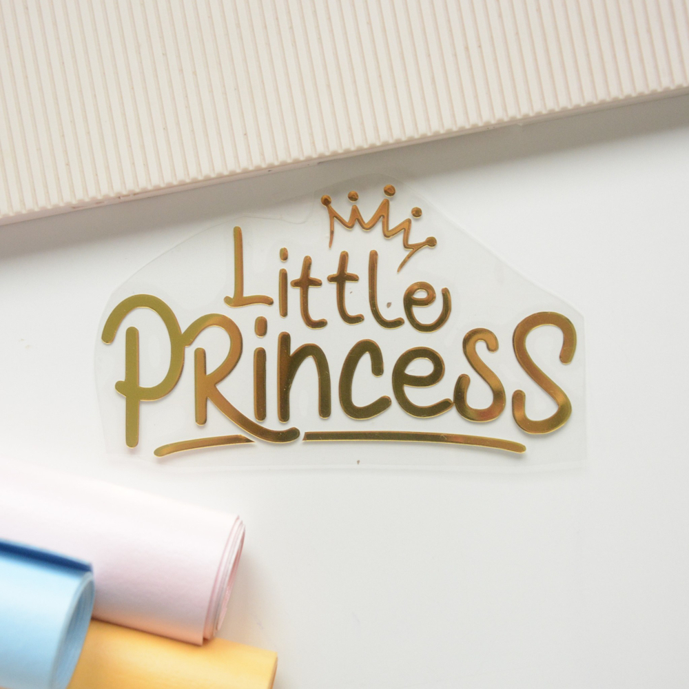 Надпись из термотрансферной пленки "Little Princess" с короной