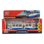 Модель ин. мет. "Трамвай" 18,5см, свет-звук, двери, бел, коробка TRAM71403-18SL-BUWH (Технопарк)