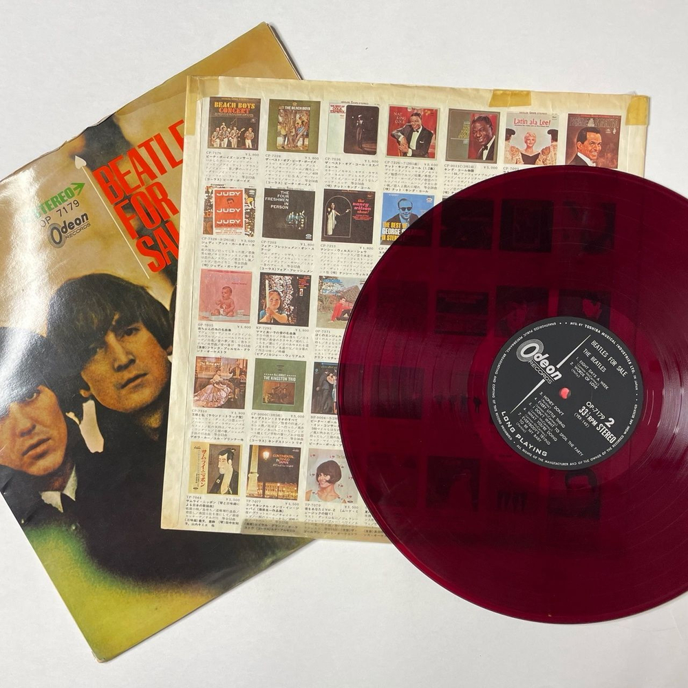 Винтажная виниловая пластинка LP The Beatles For Sa le (Japan 1965) (No Obi) (Red Wax Vinyl)