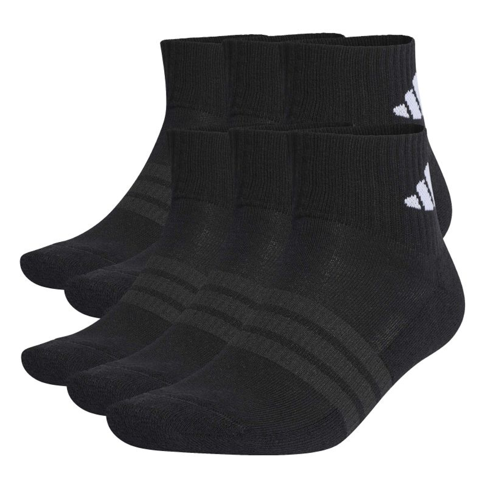 Носки для тенниса Adidas Cushioned Essentials Ankle 6P - black/black/white