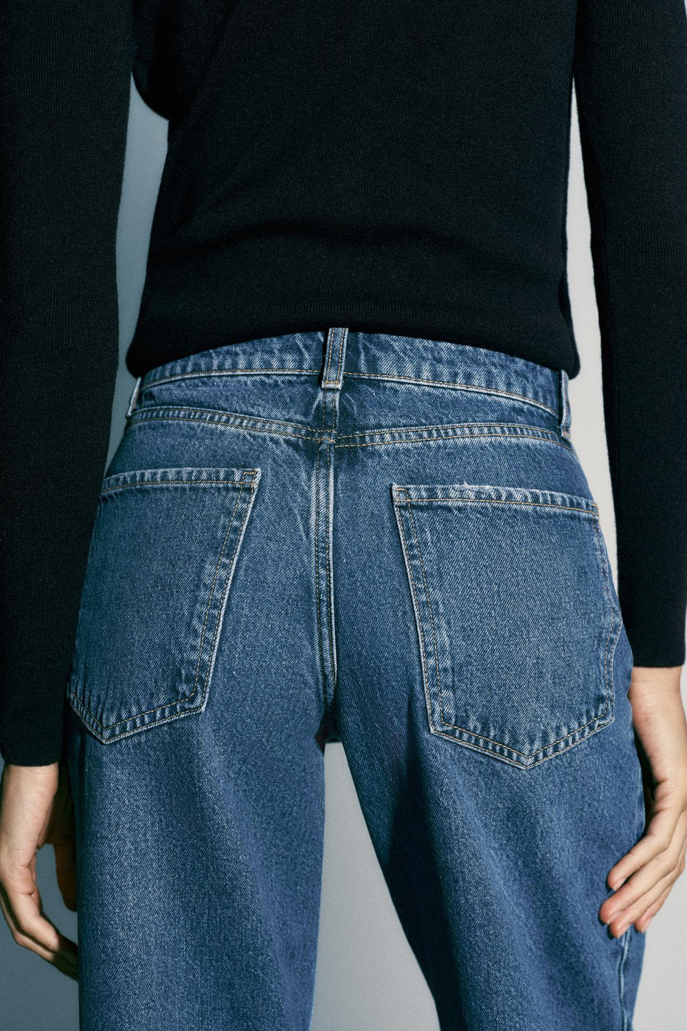 ZARA ДЖИНСЫ Z1975 BARREL С ВЫСОКОЙ ПОСАДКОЙ, ИНДИГО