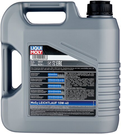 Масло моторное LIQUI MOLY MoS2 Leichtlauf 10W-40 полусинтетическое 4 л  1917 / 6948