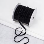 Лента бархатная (тесьма) 06.0 мм / 32.9±2 метров, 0081-0701 (8611 черный (141757))