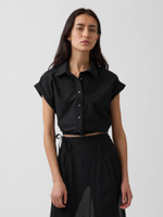 Укороченная блузка из Poplin с короткими рукавами - GAP