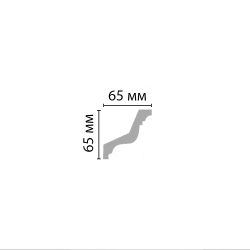 Плинтус потолочный гладкий Decomaster 96801 65х65х2400мм