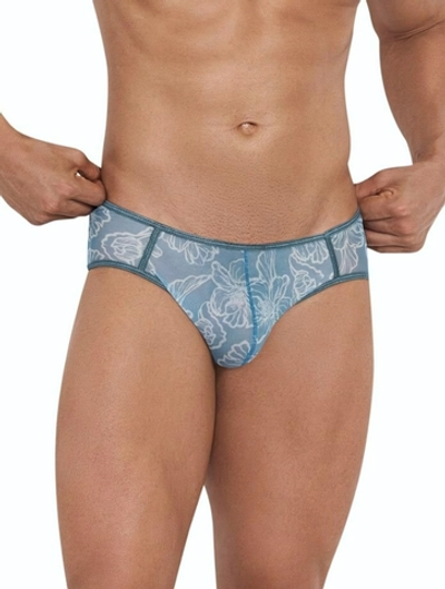 Серые трусы-джоки с цветочым принтом Avalon Jockstrap (Размер: L) (Цвет: серый)