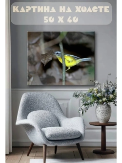 Картина на стену 40 X 50 Желтая птица