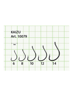 Крючок рыболовный Fish Crystal KAIZU 10079 с бородкой и ушком №6 (5 упаковок)