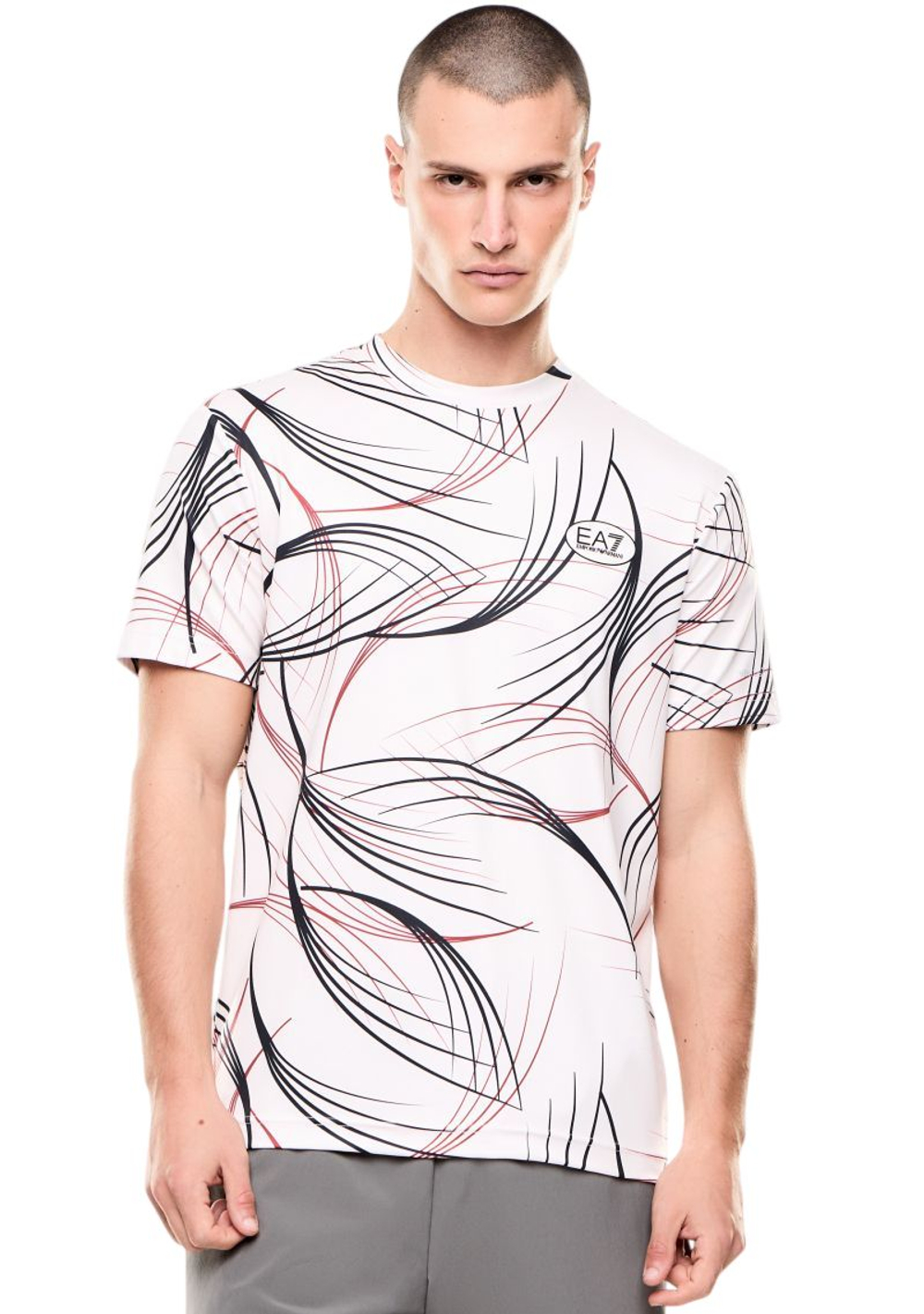 Теннисная футболка EA7 Tennis Pro In Ventus7 - fancy white