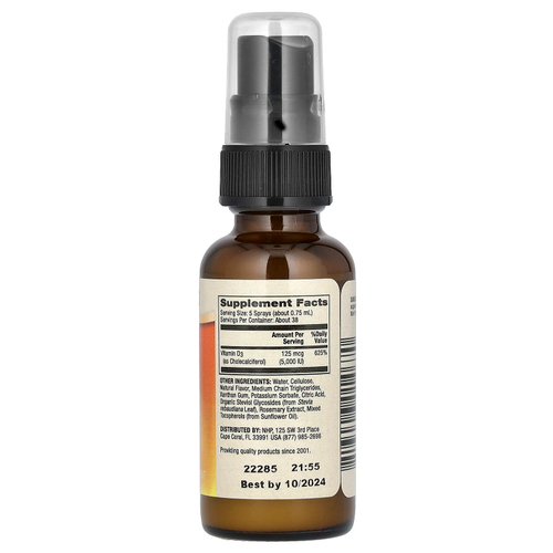 Dr. Mercola, Vitamin D3 Sunshine Mist, спрей с витамином D3, с натуральным апельсиновым вкусом, 29 мл (0,98 жидк. унции)