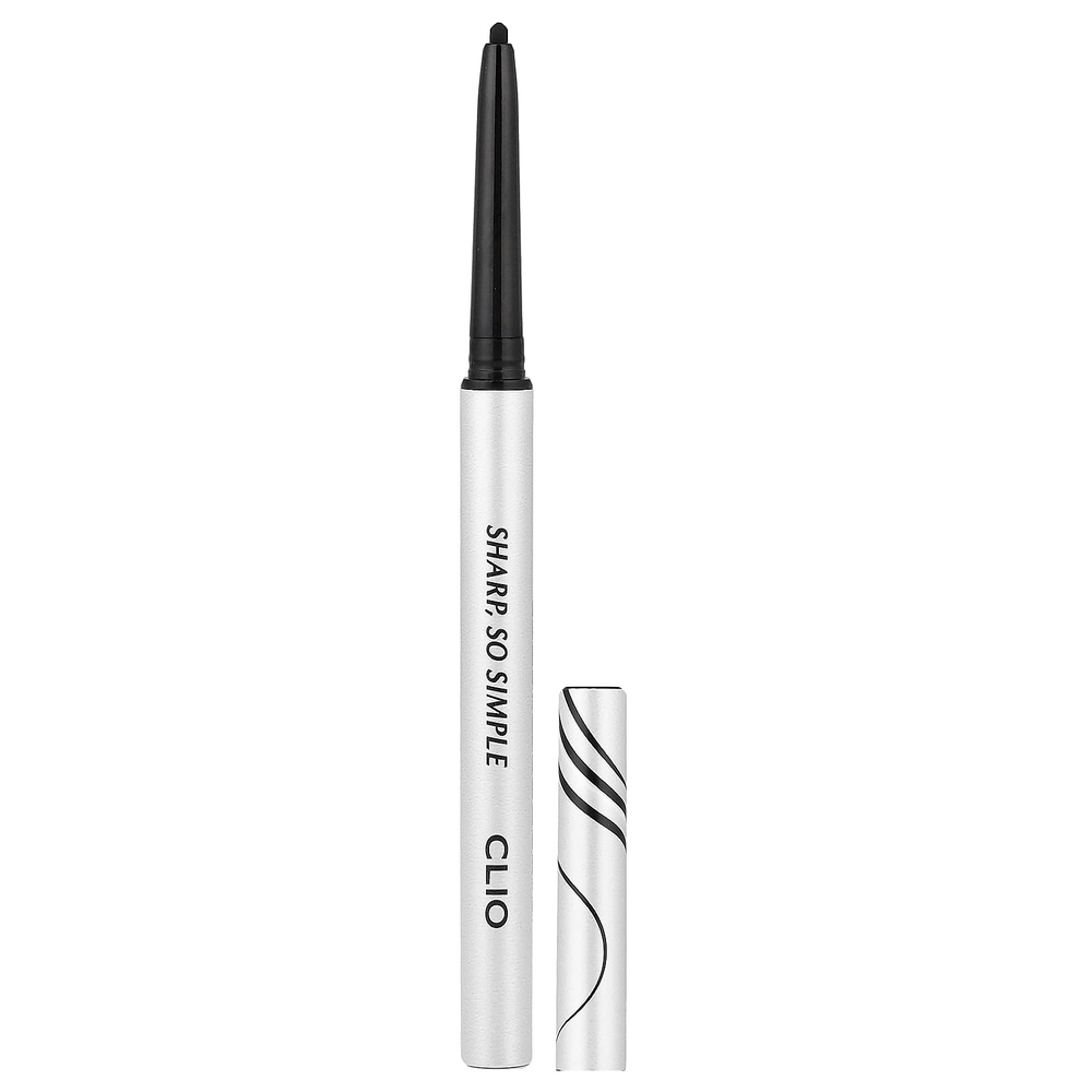 Clio, Sharp, водостойкая подводка для карандашей So Simple, 01 черная, 0,14 г (0,004 унции)