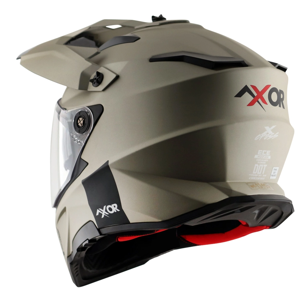 Шлем AXOR X-CROSS DUAL VISOR NR, с визором, цвет никель (L)