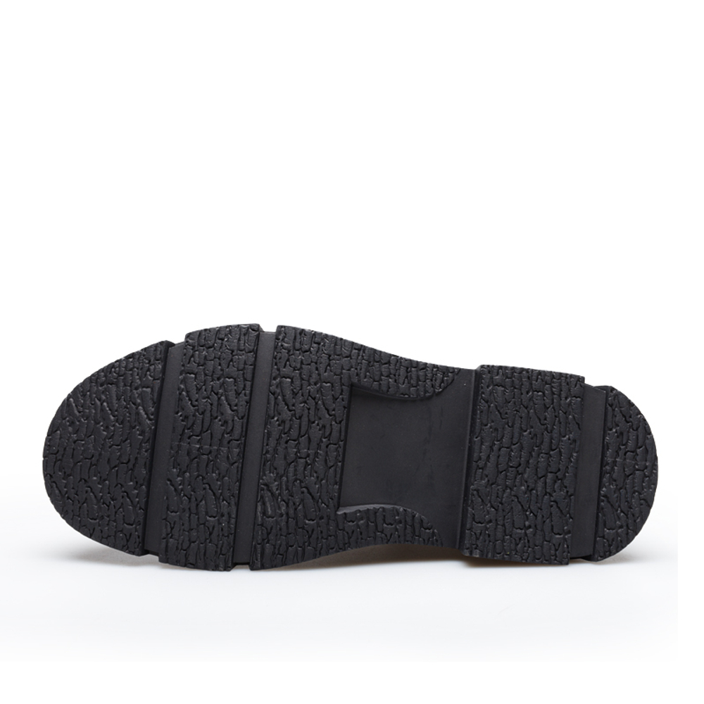 EGCHI Casual Leather Shoes Men"s Mid top Black