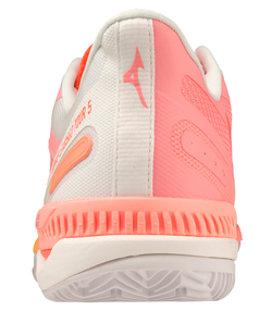 Женские Кроссовки теннисные Mizuno Wave Exceed Tour 5 CC - candy coral/snow white/neon flame