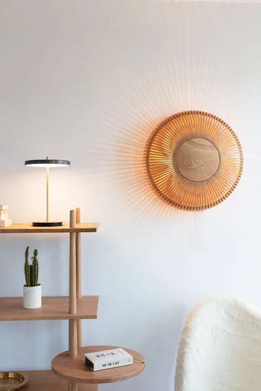 Светильник настенно-потолочный Umage Clava Up Wood, Ø49x16,4, светлый дуб