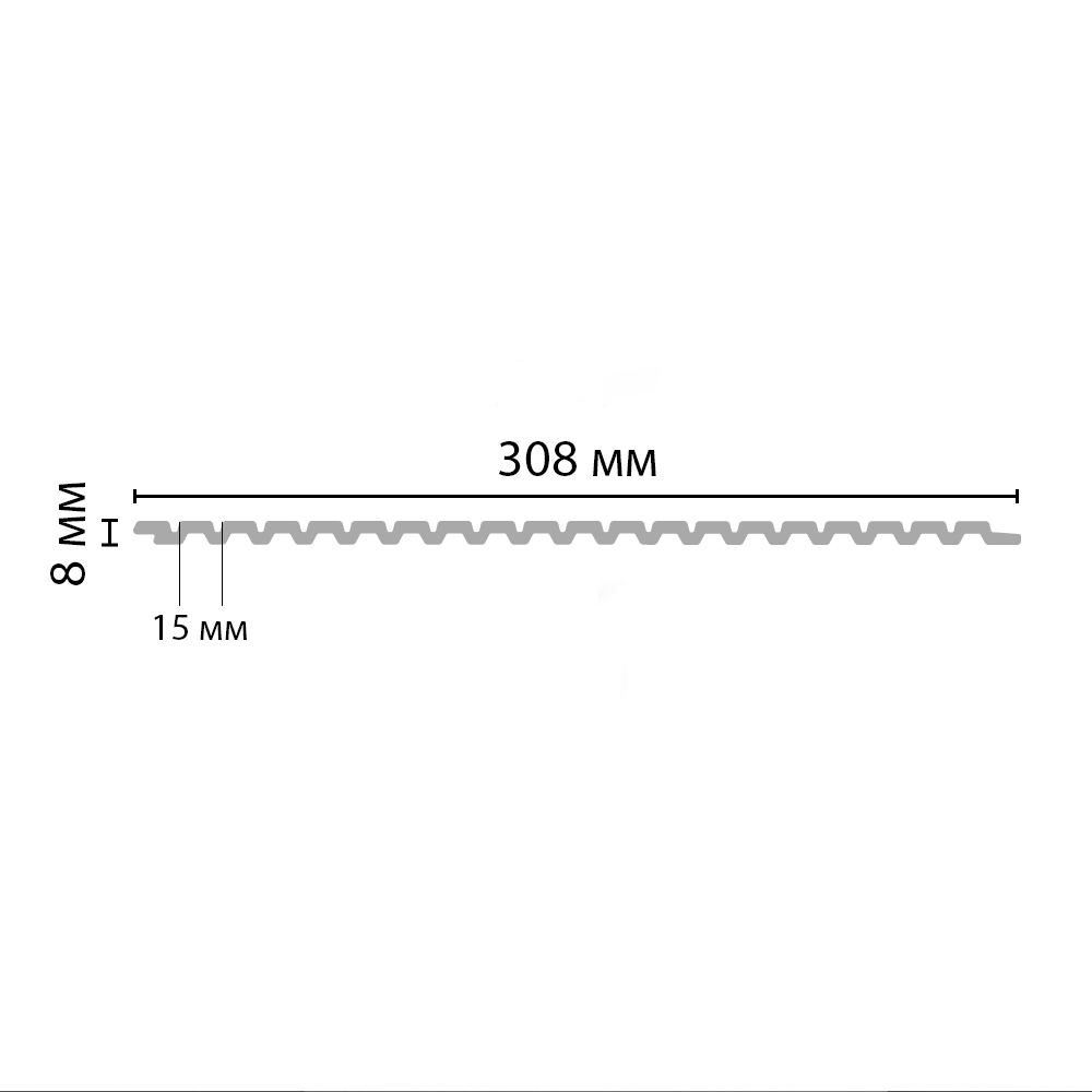 Панель декоративная Decomaster A306/8 308х8х2900мм