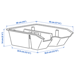 IKEA SORTERA  (ИКЕА СОРТЕРА)  -  Вкладыш с отделениями - бежевый 38x45x14 см