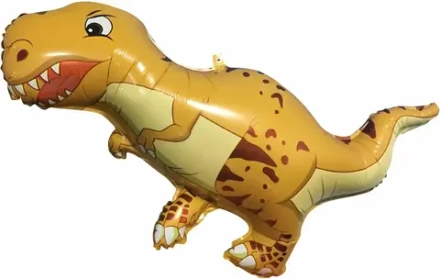 Шар (38""/97 см) Фигура, Динозавр Тираннозавр, Коричневый. Д082 Д088