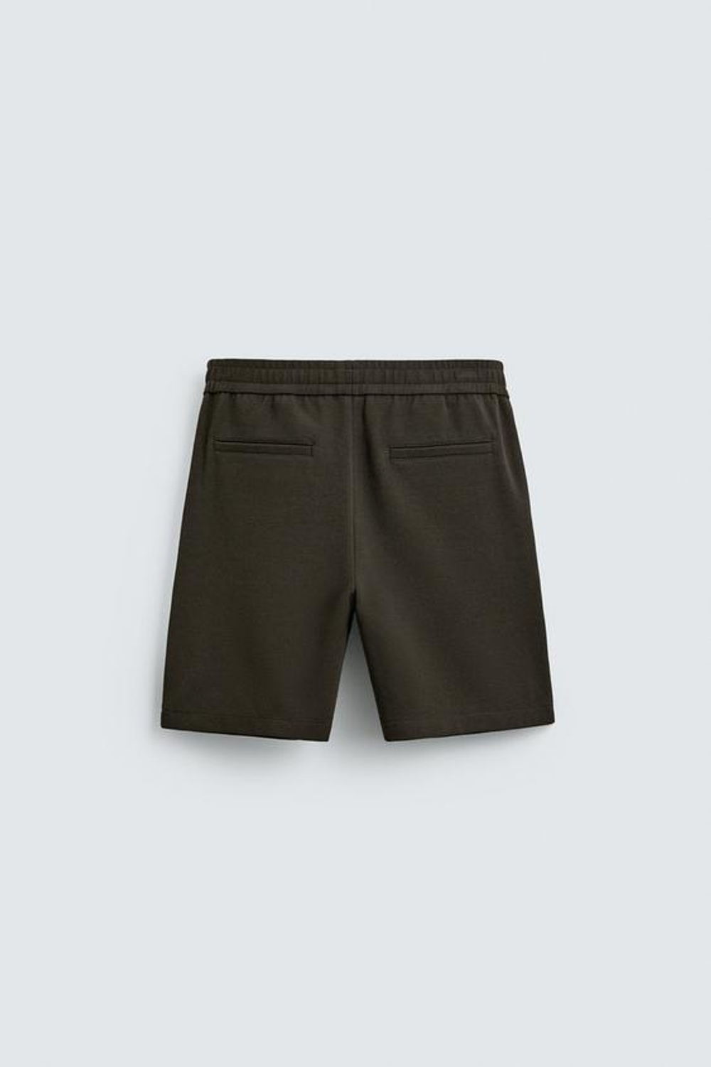 ZARA ШОРТЫ КОМФОРТНОЙ ПОСАДКИ ИЗ РЕЛЬЕФНОЙ ТКАНИ, ТЕМНО-КОРИЧНЕВЫЙ