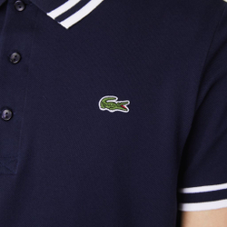 Мужское теннисное поло Lacoste Men's SPORT Roland Garros Edition Piqué Polo Shirt - navy blue/white/red