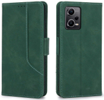 Стильный чехол-книжка из кожи для XIAOMI REDMI NOTE 12 PRO 5G (не PRO+) с отделом для наличных, 3 слотами для карт и подставкой