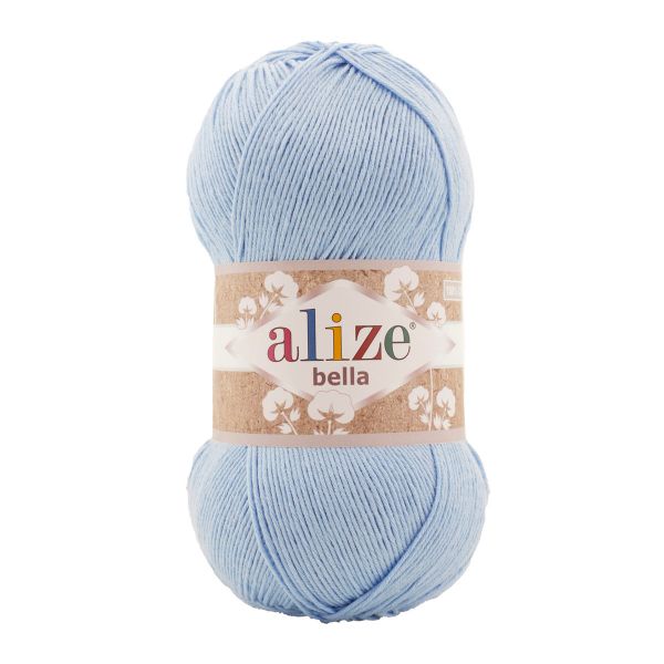 Пряжа Alize (Ализе) Bella 100 / уп.5 мот. по 100 г, 360м, 040 голубой A