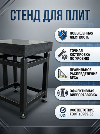 Станина-стенд для гранитной плиты 400х400х100 мм