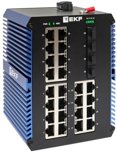 Коммутатор промышленный неуправляемый EKF TSX-U-4GX/SFP-24GTP