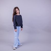 Лонгслив с баской "Графит" подростковый