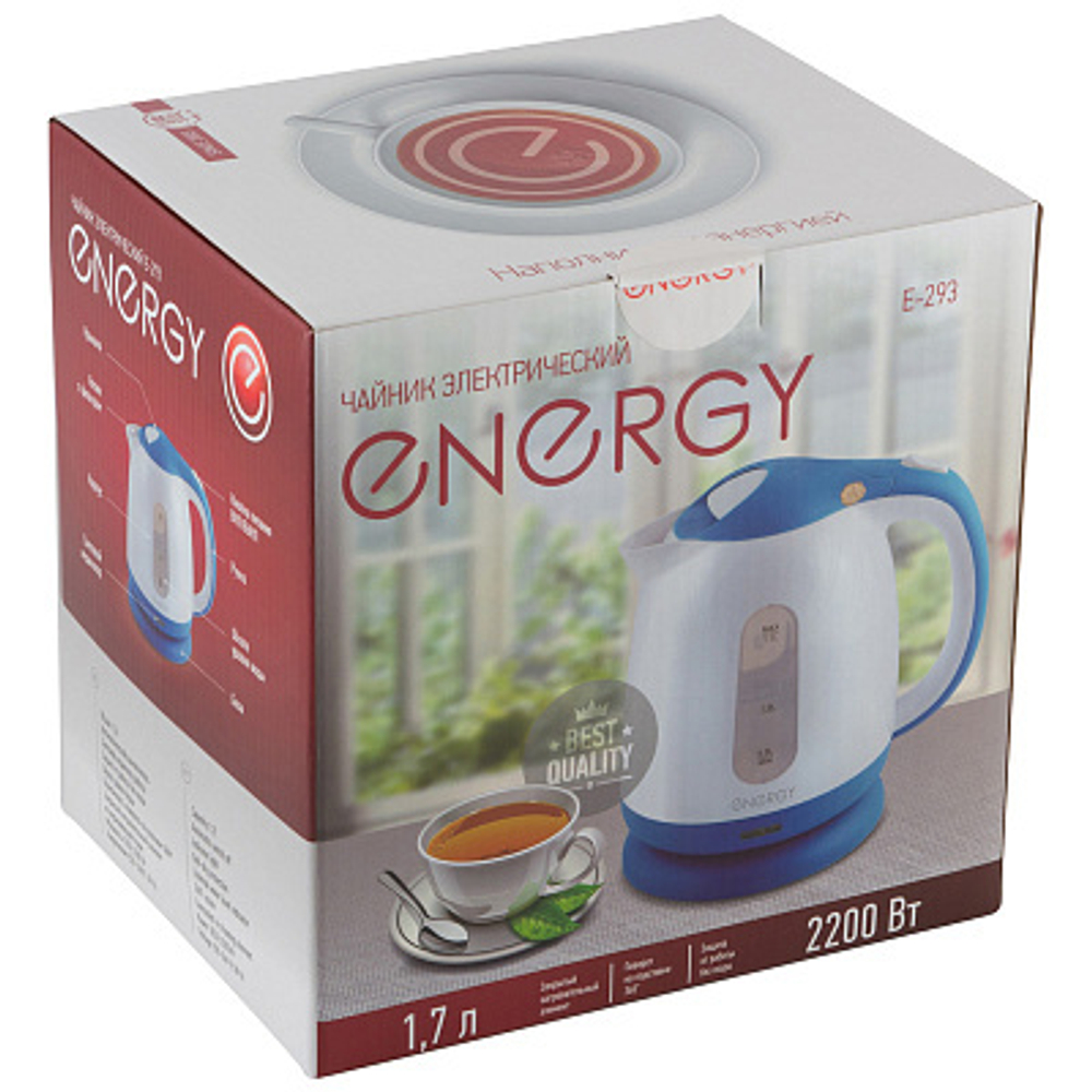 Чайник Energy E-293 бело-голубой