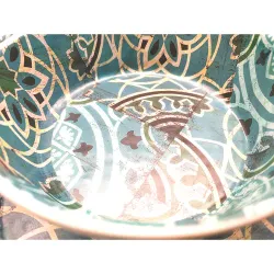 Тарелка с бортом 21*1,9 см Damask Blue пластик меламин P.L. Proff Cuisine