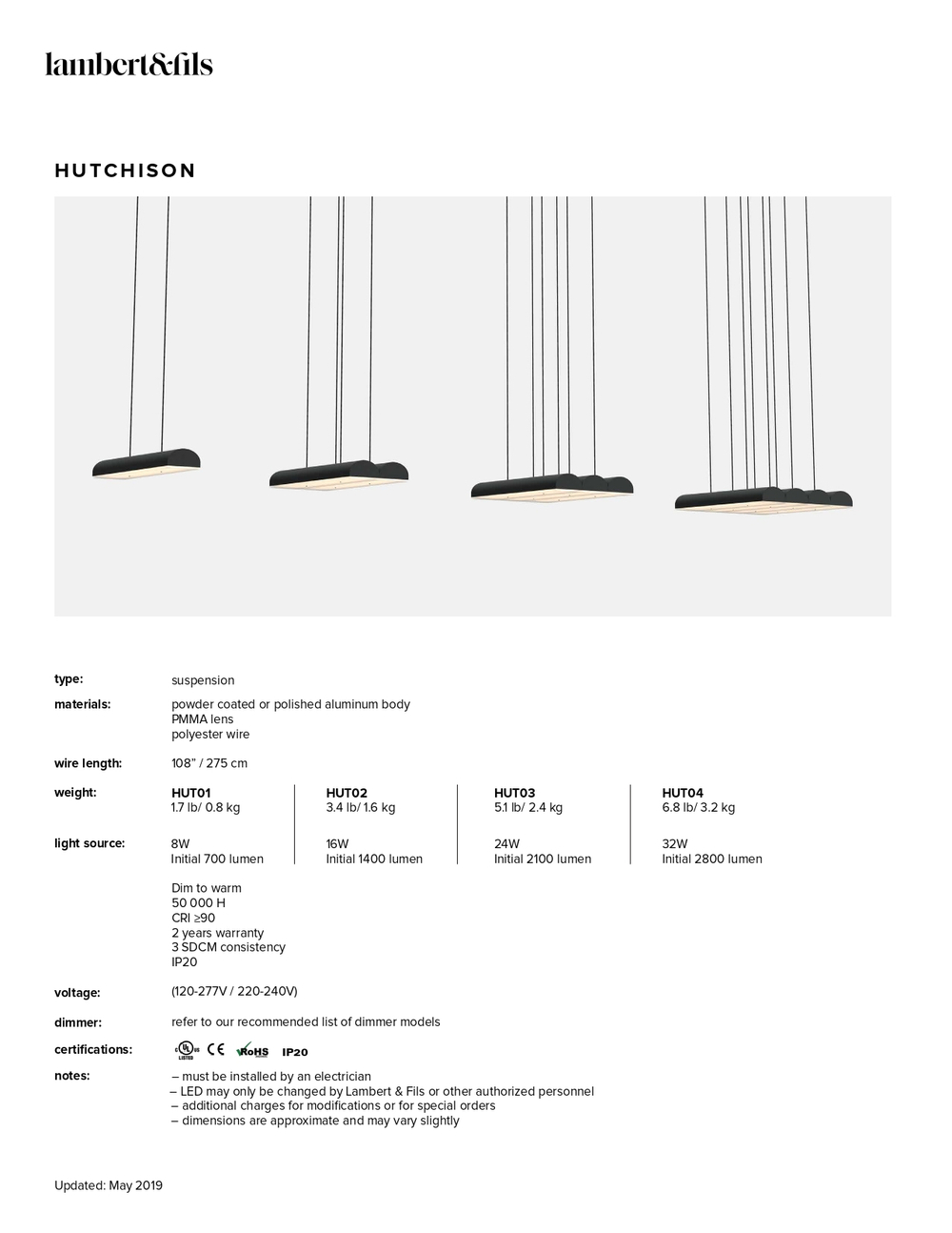 Подвесной светильник LAMBERT & FILS Hutchison