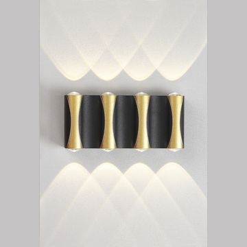 Настенный светодиодный светильник CLT 022W4 BL-GO 4000K чёрный/золото Crystal Lux