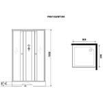 Душевая кабина Niagara Promo 90x90 P90/13Q/MT/BK без гидромассажа