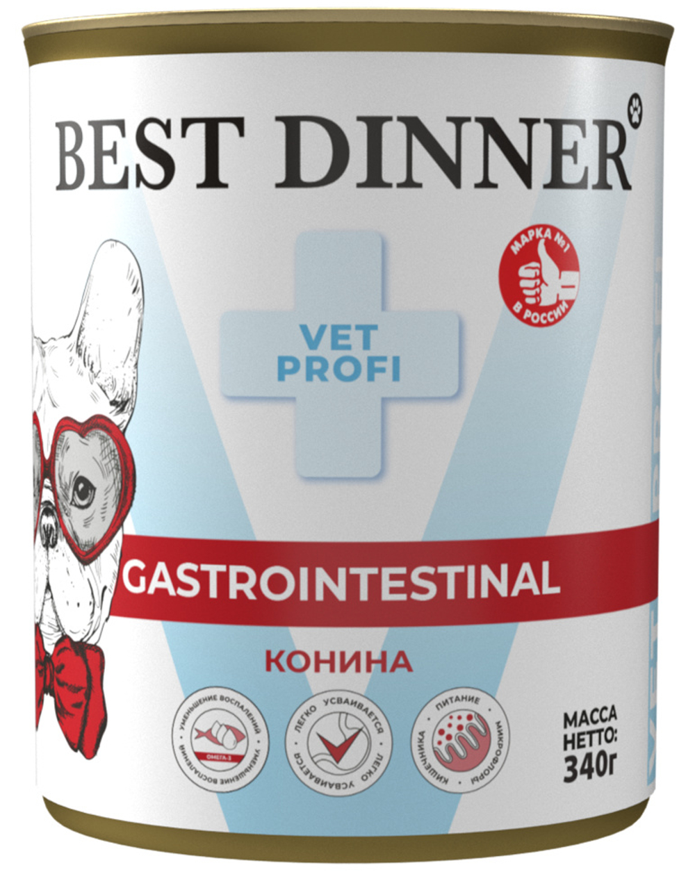 Best Dinner Вет Профи Gastro Intestinal 340 г консервы для собак конина
