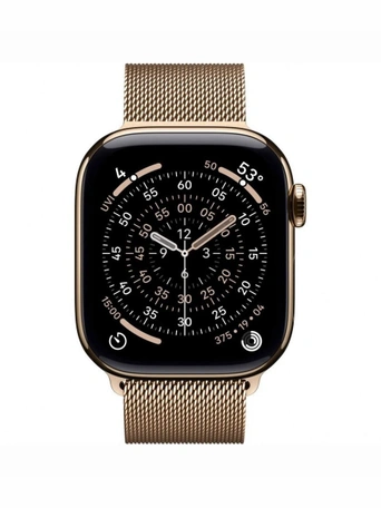 Умные часы Apple Watch S11 LTE 46 мм Gold Titanium Case with Gold Milanese Loop - S/M