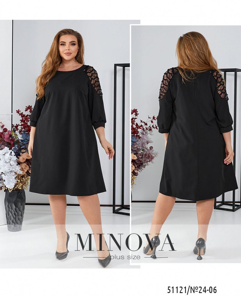 Платье 24-06-Черный Minova Платье 24-06-Черный Minova
