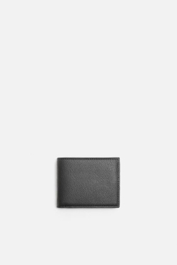 ZARA КОШЕЛЕК С РЕЛЬЕФНЫМ УЗОРОМ, ЧЕРНЫЙ