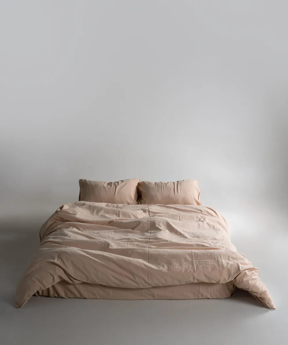 Lımasso КПБ 4 пр. Stonewashed Standart Akdeniz Bej пододеяльник 200*220, простынь 240*260, наволочки 50*70 2шт — фото 5