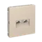 Розетка компьютерная RJ45 + RJ45, кат. Systeme Electric ArtGallery Песочный GAL001288