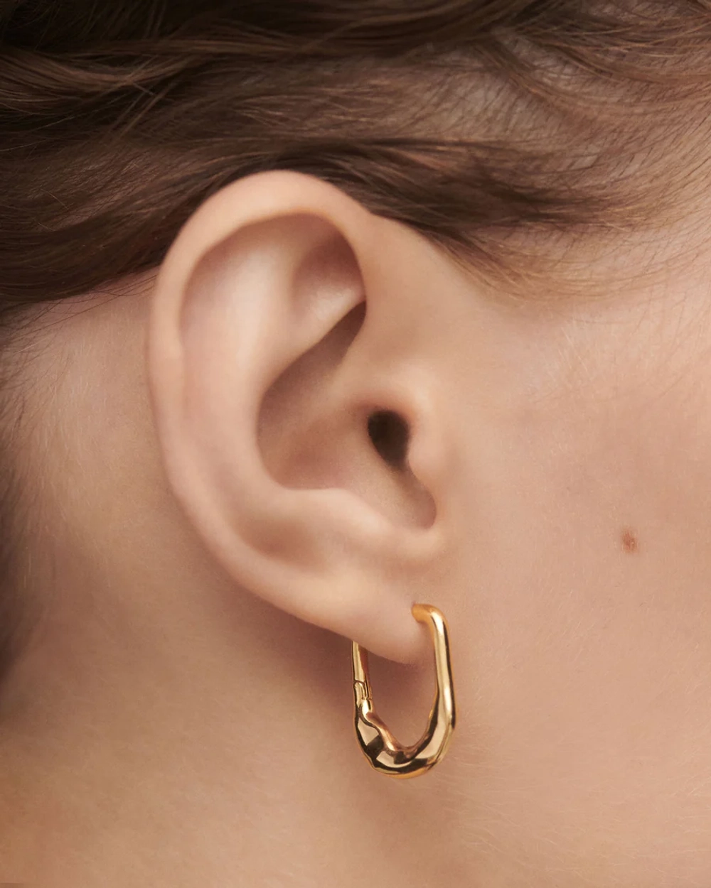 Серьги Magma Hoops серебро 925 пробы покрытое золотом