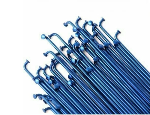 Спица 270 мм x 14G , с ниппелем в цвет спицы, стальная, синяя (144)