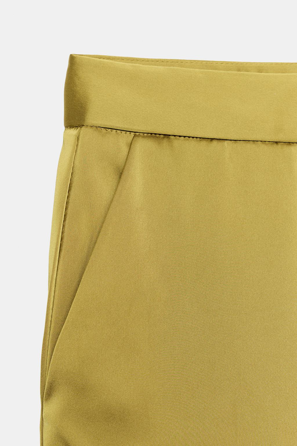 ZARA АТЛАСНЫЕ БРЮКИ-САРУЭЛЬ С АНИМАЛИСТИЧЕСКИМ ПРИНТОМ, ЦВЕТ ОЛИВКОВОГО МАСЛА