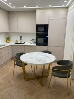 Стол обеденный Ist Casa Амали, 110х110х75 см, белый мрамор