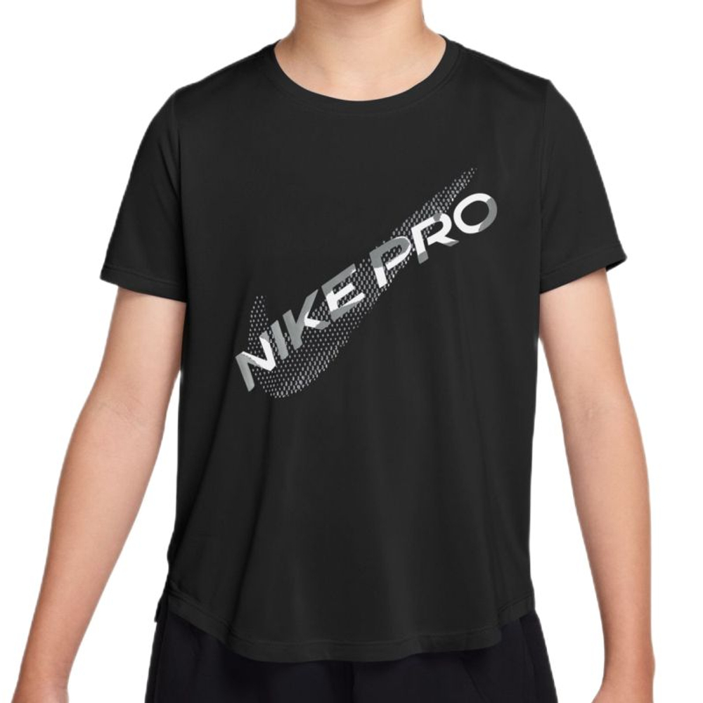 Футболка для девочек Nike Dri-Fit Short Sleeve - black/grey