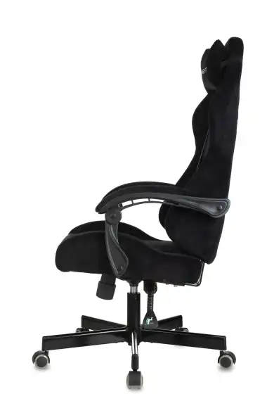 Кресло игровое Knight Terminator черный Light-20 с подголов. крестов. металл