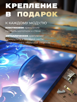 Картина Зелёный хаос модульная 70x50см 1шт.