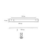 7722/140L PIKO LED SN 564 Светильник металл/пластик/стекло/белый/золотой LED 140Вт 3000-6000K D800 IP20 пульт ДУ FELICE