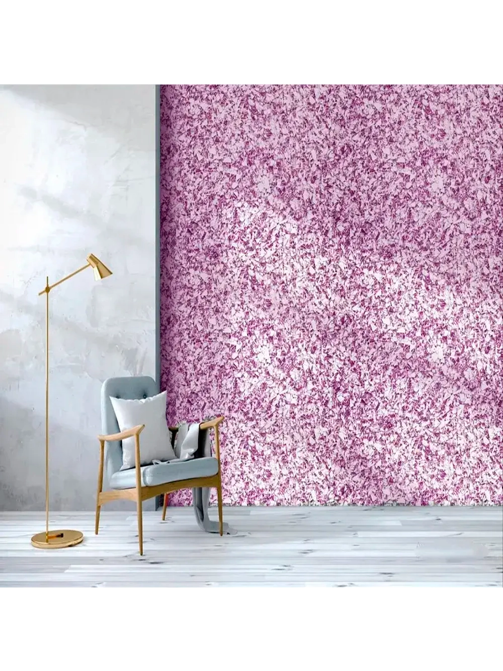 Жидкие обои LWDecor красно-розовый цвет